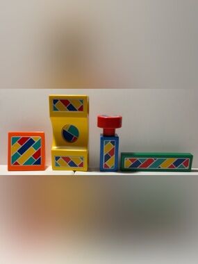 Vintage Hilco Magnet 5 Blocks Magnetic Toys kids
